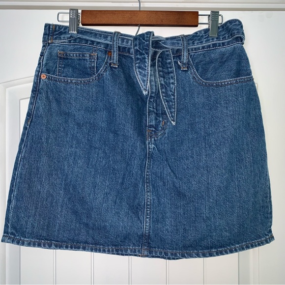 Madewell Rigid Denim Straight Mini Skirt - Picture 3 of 4